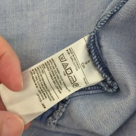 3 Button Down Lot Plad Striped And Solid Western Coastal Cotton Shirts Small - Picture 7 of 9